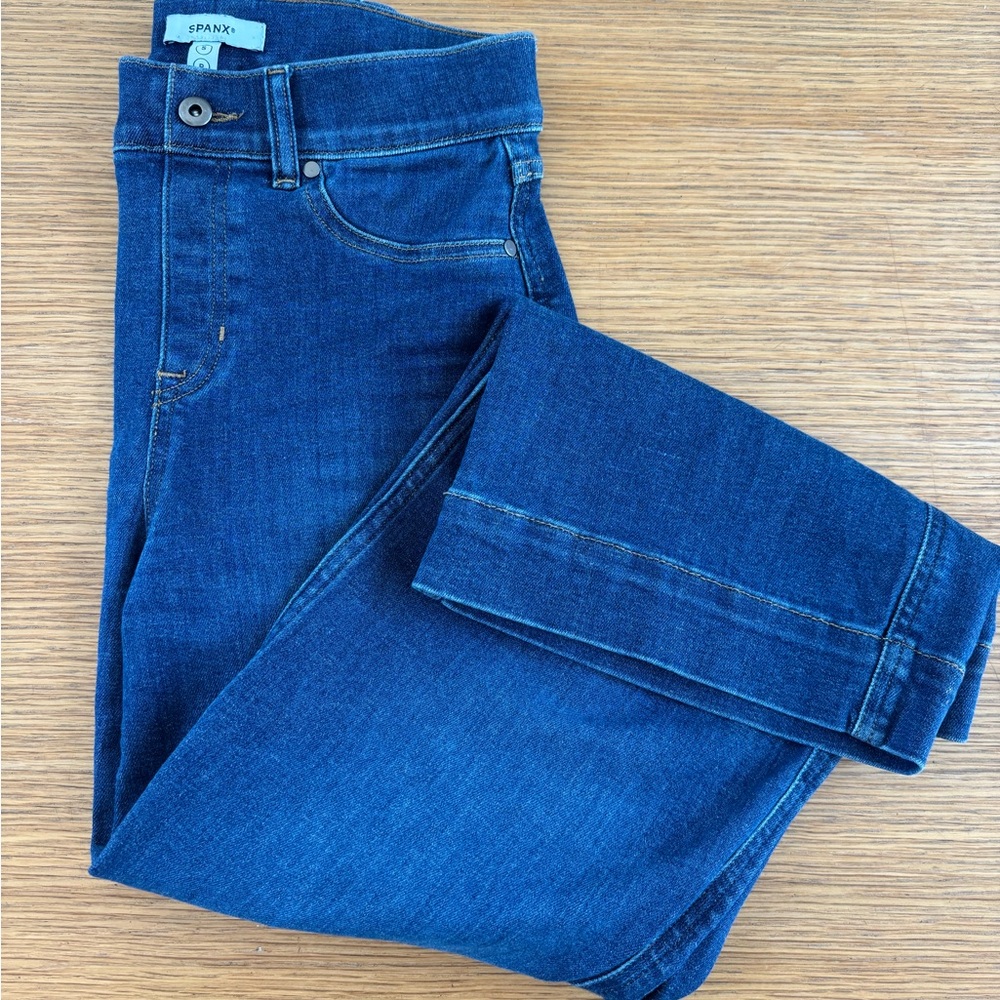 Spanx Wide Leg Cropped Denim, Small